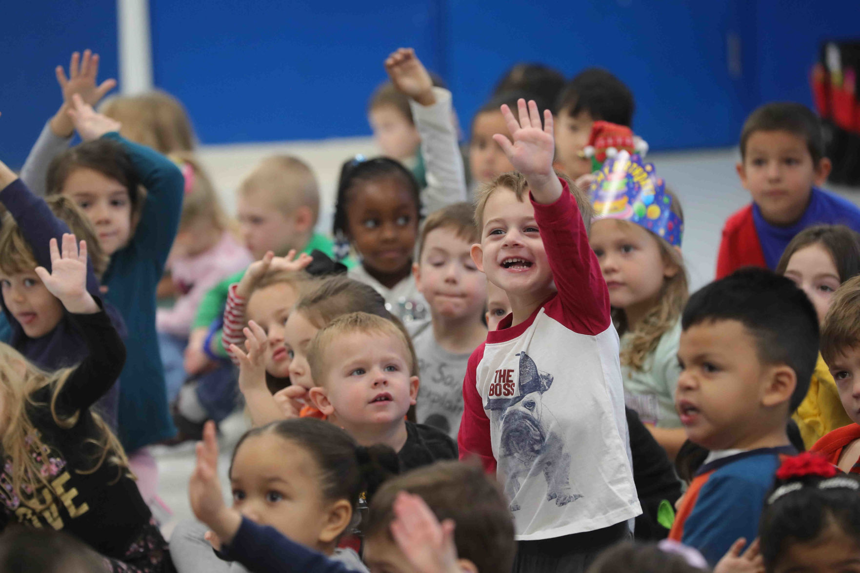 Meteorologist Joe Martucci at the English Creek Academy
